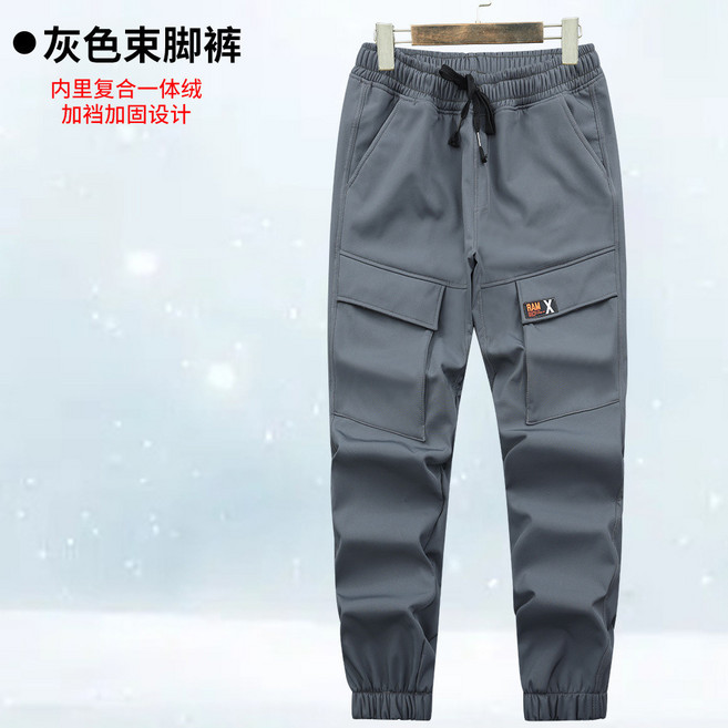 臺南出貨鞦鼕衝鋒衣套裝男女防風防水加絨加厚保暖戶外騎行滑雪登山服工裝0