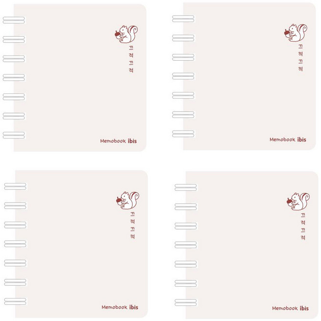 아이비스 합지좌철수첩 SP 12717, 다람쥐, 4개