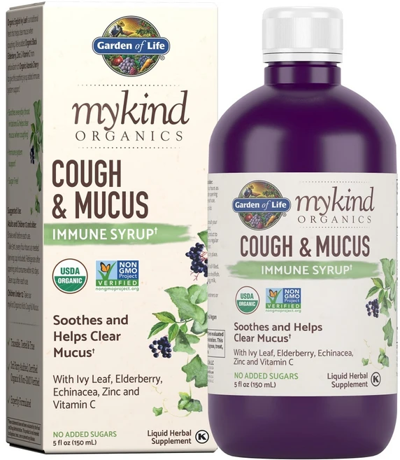 가든오브라이프 유기농 기침 점액 이뮨 시럽 150ml, 1개 - 쿠팡