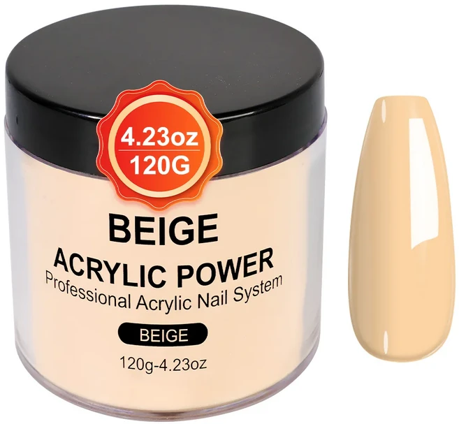 LIMEGIRL 120g 대용량 아크릴 파우더 클리어 화이트 핑크 전문 네일 폴리머 손톱 확장 빠른 빌드, 04 G101 05, 1