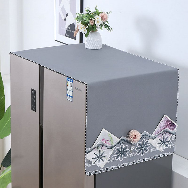 용태원양문형 냉장고 방진 커버 싱글도어 냉장고 커버 세탁기 방수 방유 방진A10-015, 그레이03