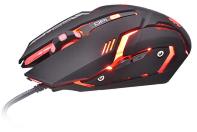 宏晉 Hongjin HJG-01X 靜音電競滑鼠 可編輯RGB燈光 呼吸燈 4段dpi 有線滑鼠 辦公 文書, 【HJG-01】, Black