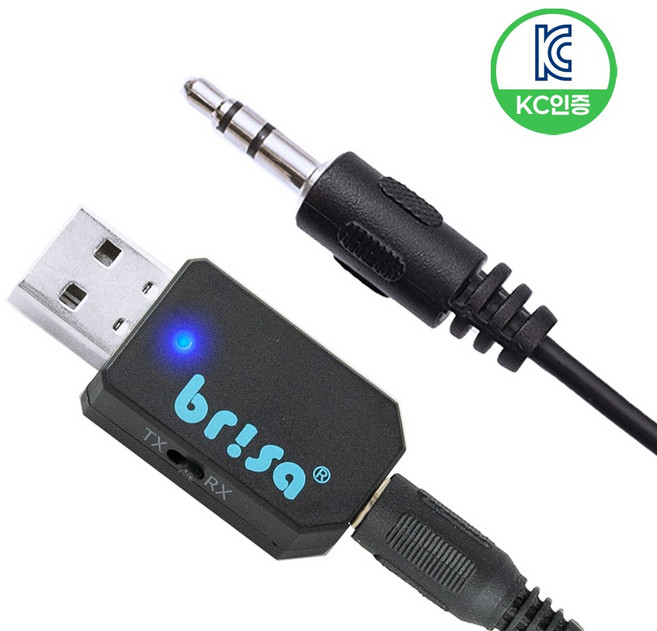 브리사 원터치 블루투스 USB 오디오 동글이 4.2 TV PC 컴퓨터 차량 AUX 연결 동글, SP-KN320, 블랙