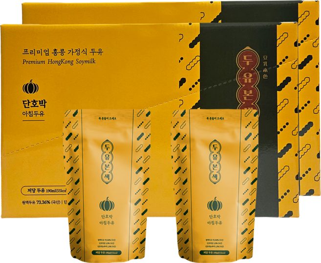 두유본색 식사대용 국산콩 무가당 단호박 두유, 20개, 190ml