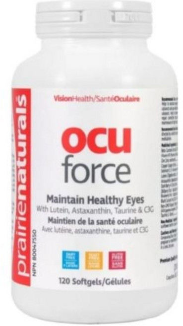 건강한눈 망막보호 시력증진 강력한눈영양소 PRAIRIE NATURALS Ocu Force (120 Softgels), 120정, 1개
