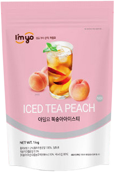 아임요-복숭아아이스티1kg, 1kg, 1개입, 9개
