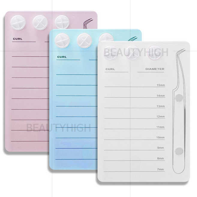 (세트)속눈썹 연장셋팅판(색랜덤 1개)+리필 글루컵(100개입), 1