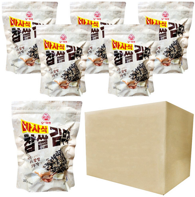 오뚜기 오쉐프 바사삭 찹쌀 김부각 300g 빠른배송, 5개