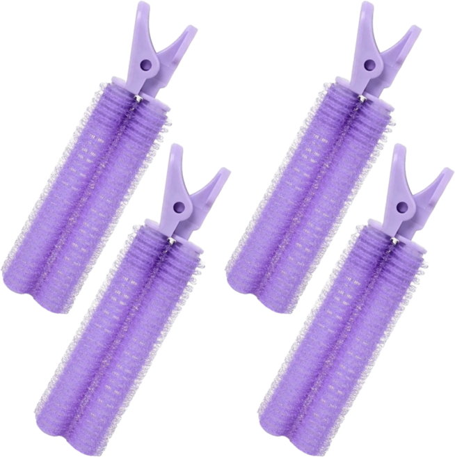 하이뷰티 뿌리볼륨 집게핀 앞머리볼륨업 집게구르프, 4개, 밀크퍼플