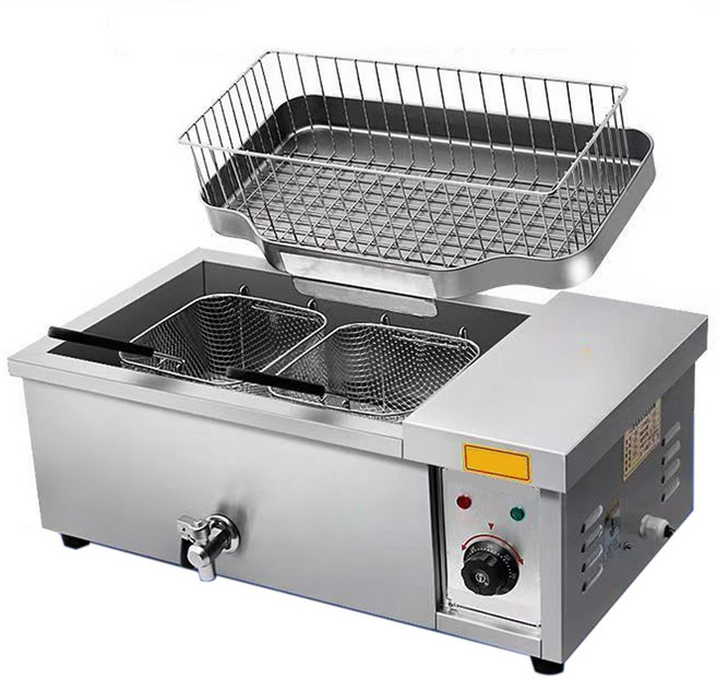 로로와형제들 튀김기 전기 업소용튀김기 2구 튀김기계 대용량 치킨 튀김
