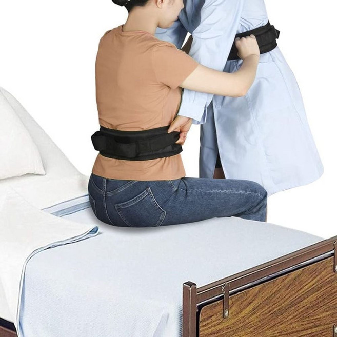 환자 이동 보행 보조 벨트 복지용구 실버용품 재활보조기, 블랙