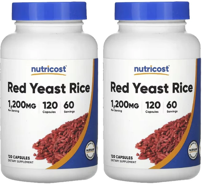 뉴트리코스트 홍국 홍국쌀 모나콜린k 600mg 120캡슐2통 Red Yeast Rice, 120정 - 쿠팡