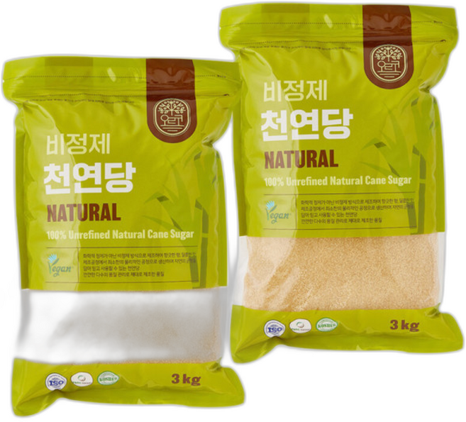 오르코 원당(천연당) /비정제설탕/과일청, 2개, 3kg