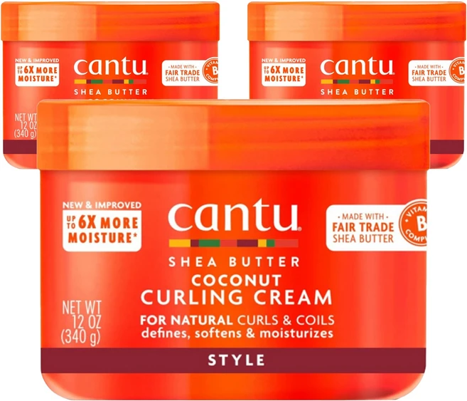 칸투 시어 버터 코코넛 컬링 크림, 340g, 3개 - 쿠팡