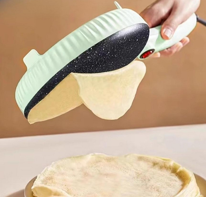 크레페 만들기 기계 맥반석 코팅 가정용 업소용 전병 베이킹 메이커 다용도 부침개 누룽지, 01. 핑크 (옵션이미지 참고)