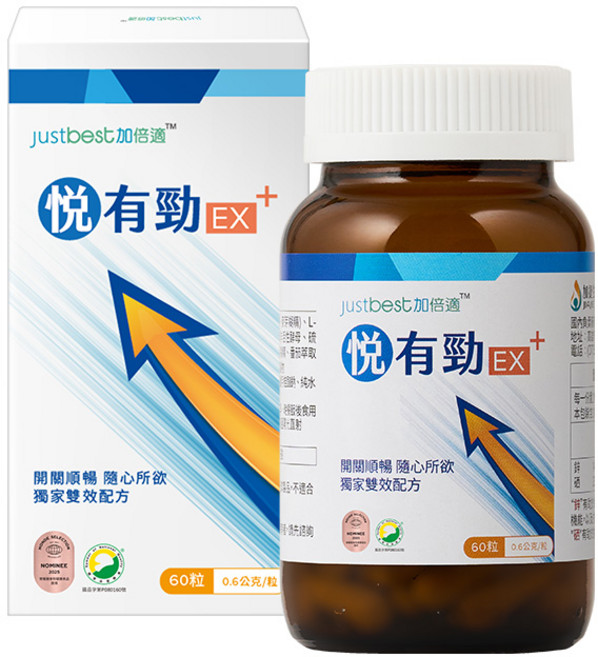加捷生醫 悅有勁EX plus膠囊 60粒/瓶, 1個, 60顆