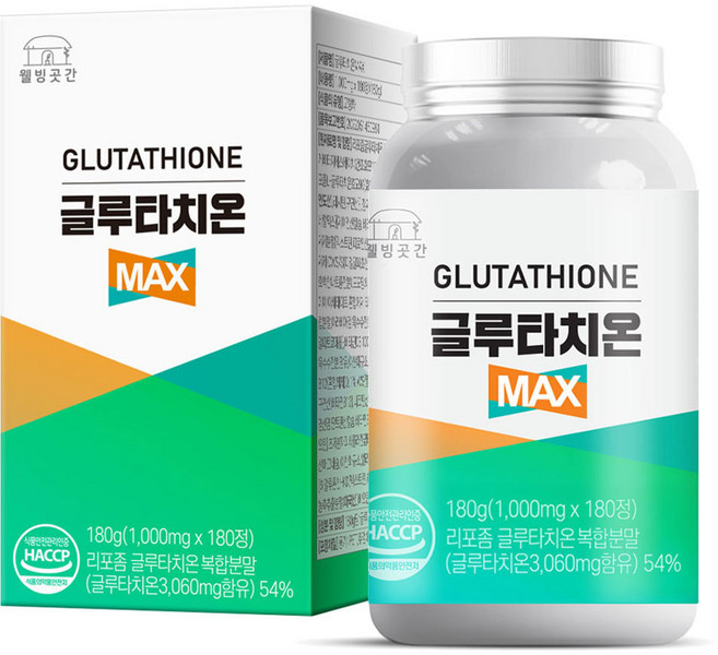 글루타치온 MAX 6개월분 1000mg x 180정 리포좀 식약청 HACCP 인증, 1개