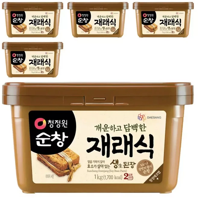 청정원순창 재래식 생된장 1kg 5개, 1개