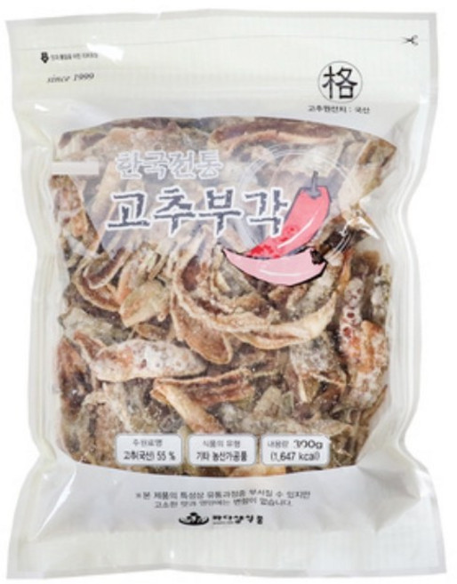 바다샘 매콤바삭 고추부각 300g 대용량, 3개