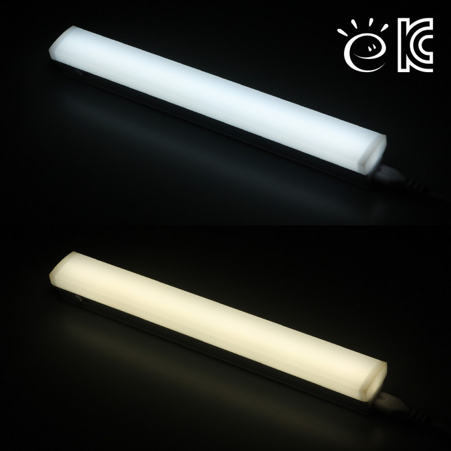 LED T5 간접 라인조명 라인33직부, 기억자 전원형, 주백색 4000K 아이보리빛, 1개
