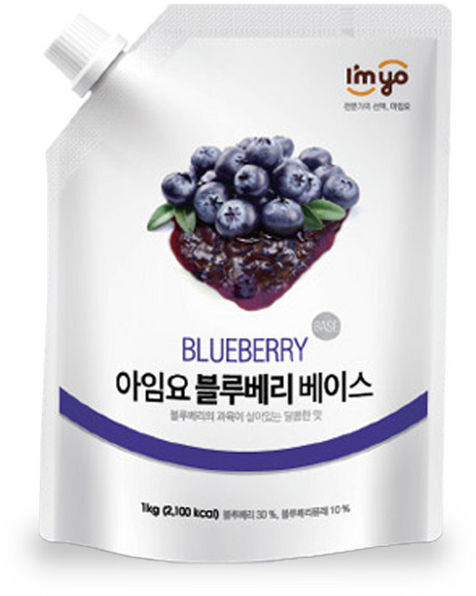 아임요 블루베리 베이스 스무디용 잼, 1kg, 5개