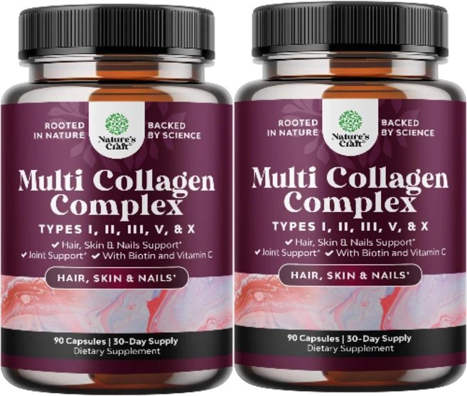 네이처스 크래프 멀티 콜라겐 비오틴 비타민 C 함유 90캡슐, 2개, 90정 - 쿠팡
