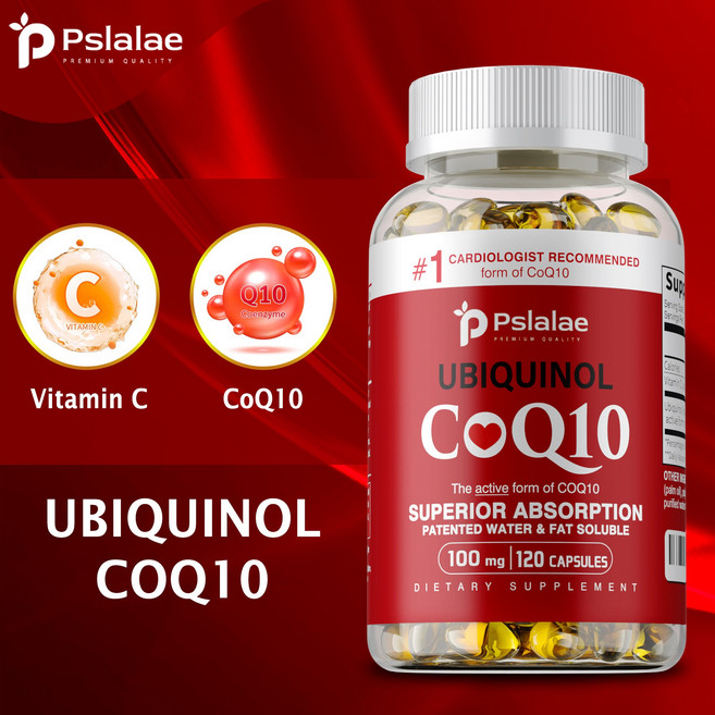 Pslalae 輔酶Q10 Ubiquinol 優異吸收率 100mg 膠囊, 120組