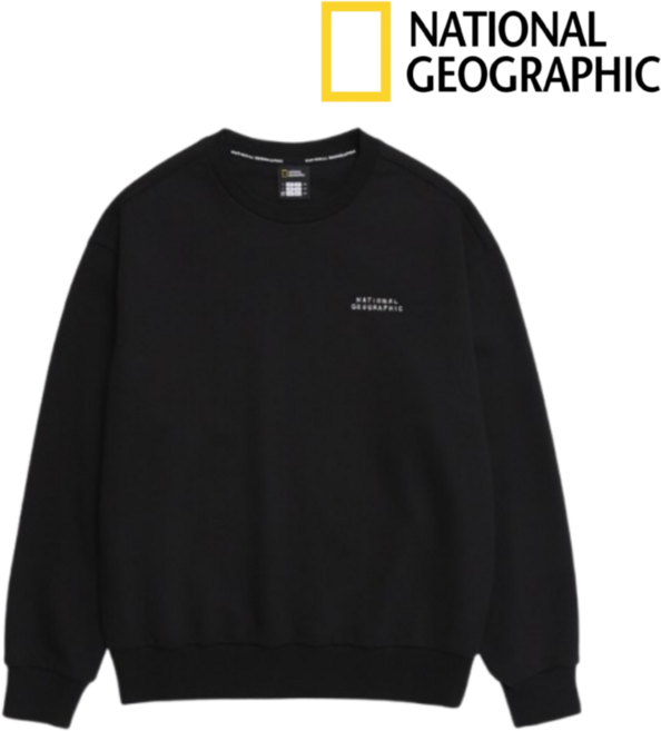내셔널지오그래픽 맨투맨 티셔츠 남녀공용 공용 봄 가을 면 티셔츠 노기모