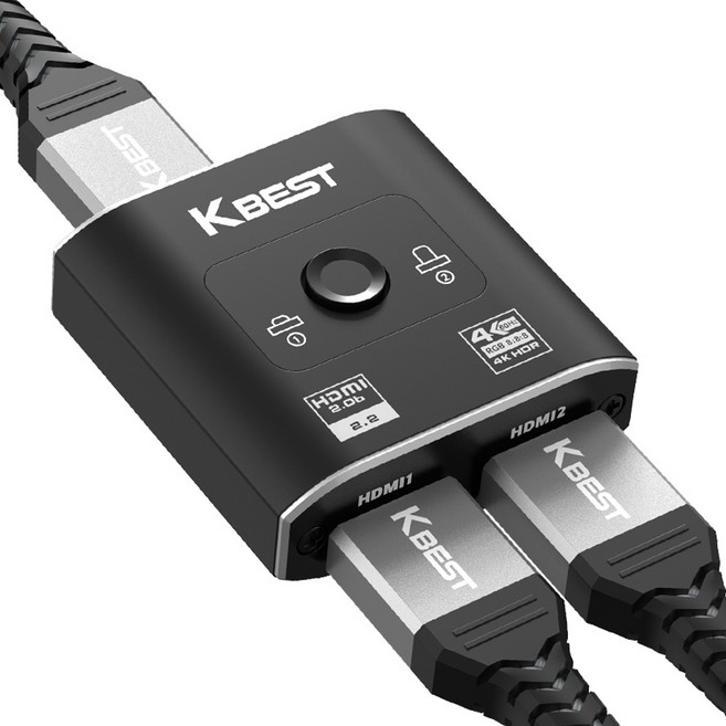 4K HDMI 2.0 선택기 셀렉터 스위치 2:1, 1개