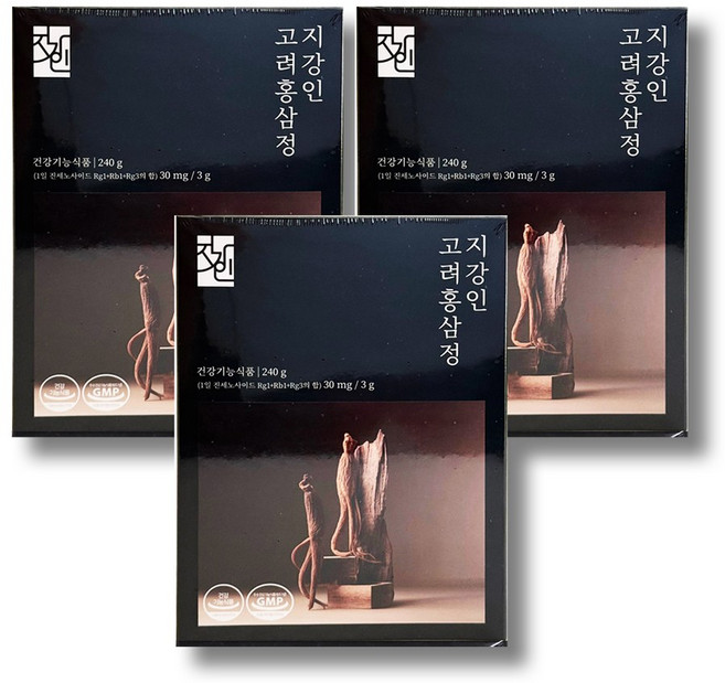 지강인 6년근 고려홍삼정 진세노사이드 함량 30mg, 3개, 240g