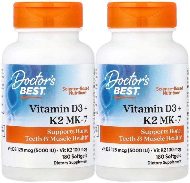 닥터베스트 비타민D3 + K2 MK-7 180정 2개 - 쿠팡