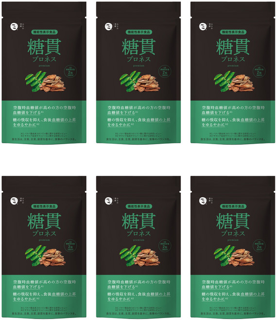 혈당억제 당수치 감소 및 유지를 단 2알로 토우칸 프로네스 6개월분 (2회배송), 6세트, 60정