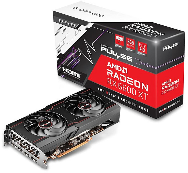 SAPPHIRE 사파이어 PULSE Radeon RX 6600 XT GAMING OC 8G 그래픽카드