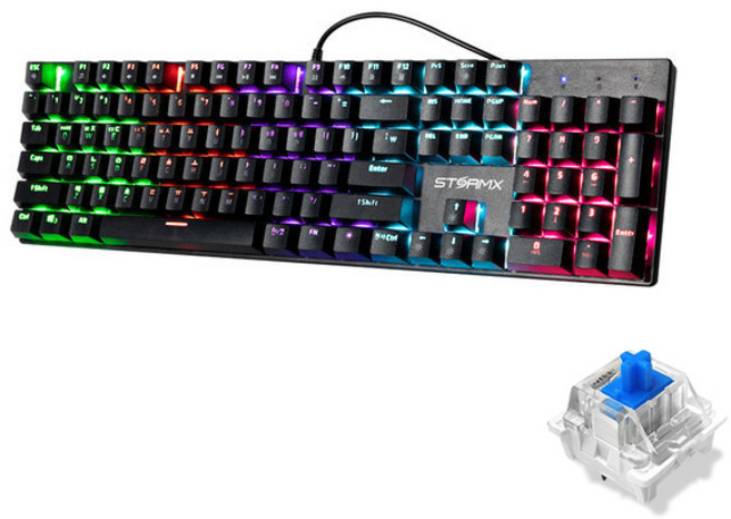 제닉스크리에이티브 STORMX MK-3 컴퓨터 기계식 게이밍키보드, MK3 청축