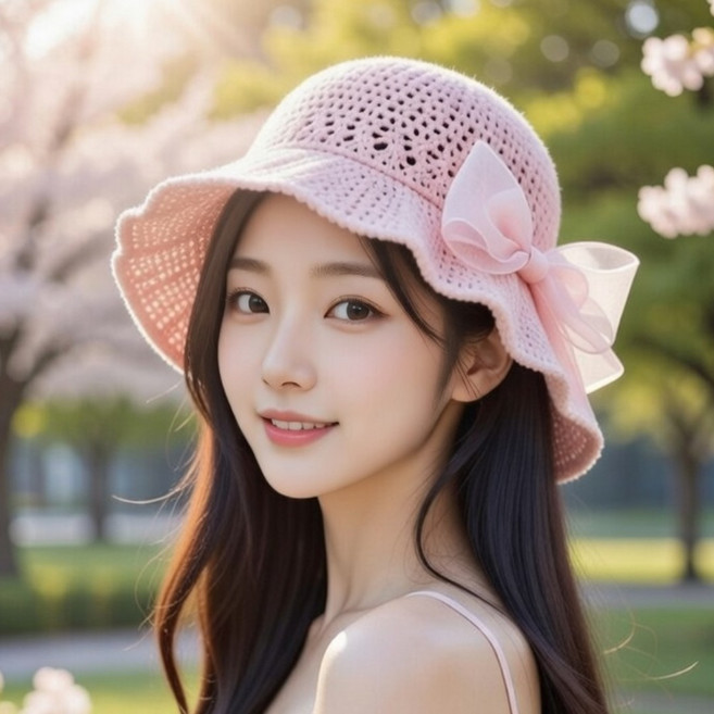 티앤비 여성 봄 여름 리본 버킷햇 챙넓은 나들이 모자