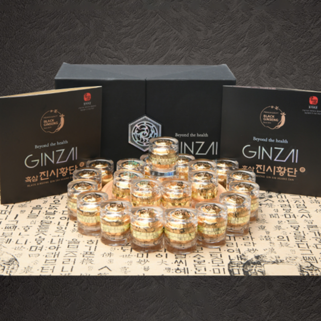 효도선물 프리미엄 기력회복 진자이 흑삼진시황단 침향 녹용 흑삼 진세노사이드 Rg3 함유, 30개, 4g