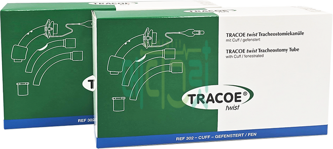 트라코 트라케스토미 커프있음 전규격 / TRACOE twist Tracheostomy Tube 독일제, 1개, 8.0mm 302-8
