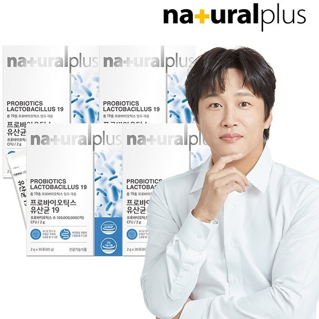 내츄럴플러스 프로바이오틱스 유산균 19 4박스, 60g