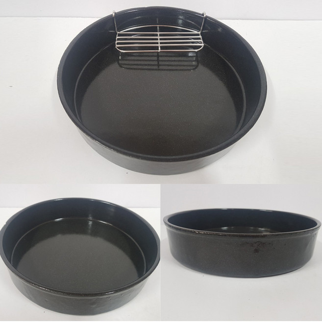 풍년주방 맥반석 원 등심판 (인덕션 언더렌지 사용가능) (맥반석 구이판 맥반석 철판), 1개, 맥반석원형등심판_대형+원등심망