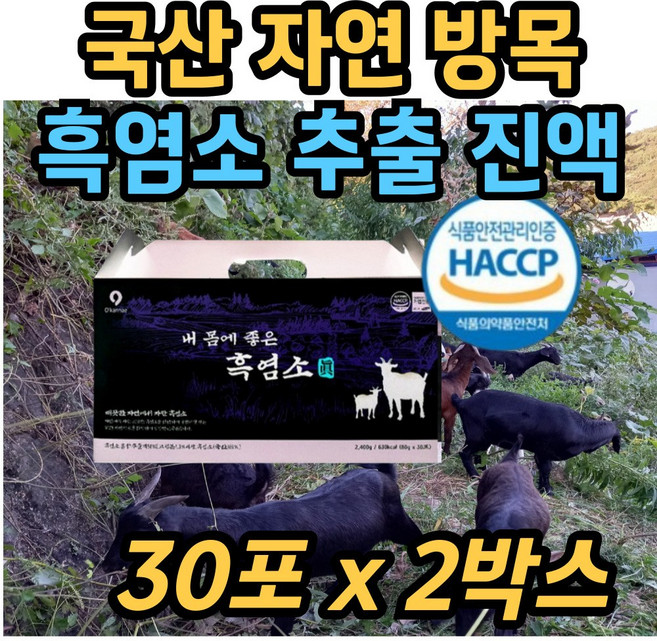 국내산 흑염소 추출 진액 액기스 자연방목 흙염소 엑기스 작약 숙지황, 2개