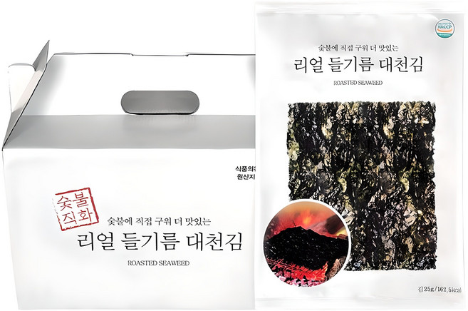 동이식품 숯불에 직접 구운 리얼 들기름 대천김, 250g, 1박스