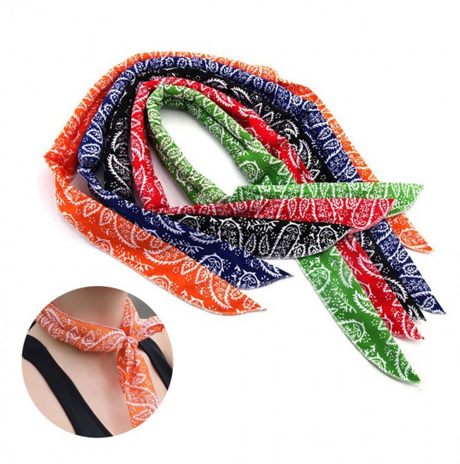 퍼피누 쿨링 -5도 냉동 스카프 무독성(3종 1세트) 1+1+1, 블랙+오렌지+레드, 1개