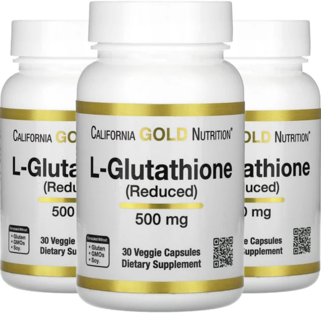 CGN 캘리포니아골드뉴트리션 L 글루타치온 500mg 베지 캡슐 환원형 글루타치온, 3개, 30정 - 쿠팡