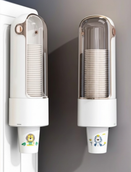 꾸밈리빙 무타공 흔들림없는 종이컵 디스펜서, 1개, 화이트