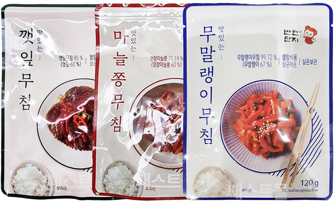반찬단지 무침반찬 120g 3종세트, 1개, 360g