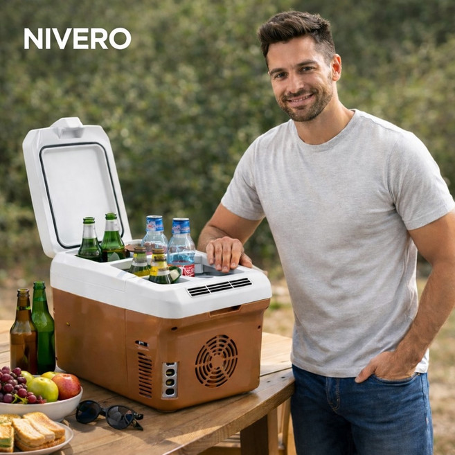 NIVERO 니베로 캠핑용 차량용 냉장고 휴대용 쿨러 아이스박스 차박 필수템, 12V/220V (12V 단일), 1L