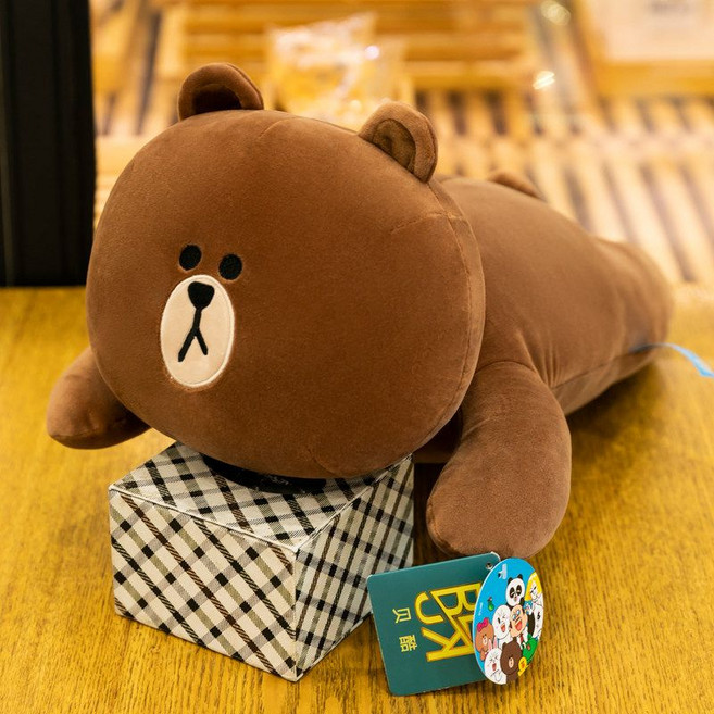 라인프렌즈 line friends 브라운 코니 엎드린 인형 45cm
