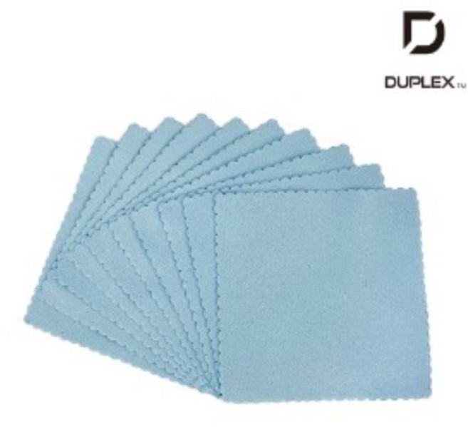 듀플렉스 듀 유리막 도포용 화이버 스웨이드 10x10cm 10장, 1세트, 하늘색