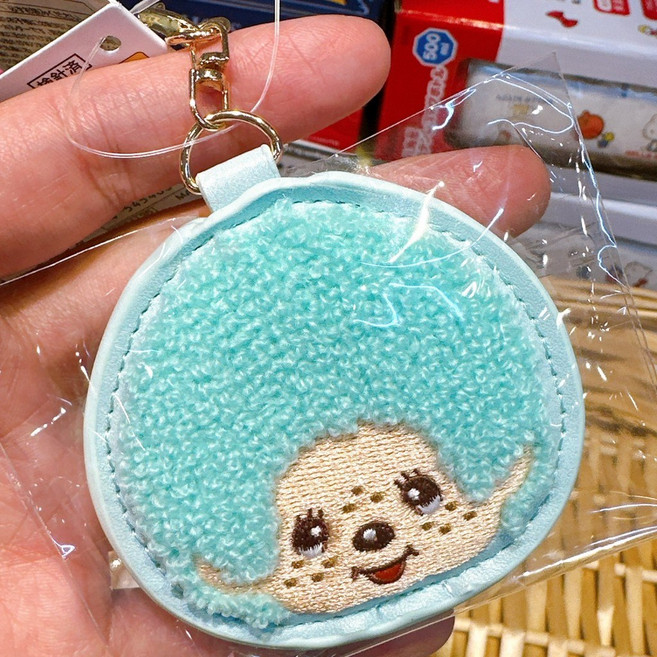 Monchhichi 夢奇奇 刺繡皮革鑰匙圈