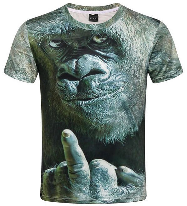 욕하는 고릴라 반팔 티셔츠 웃긴티셔츠 쓸데없는선물